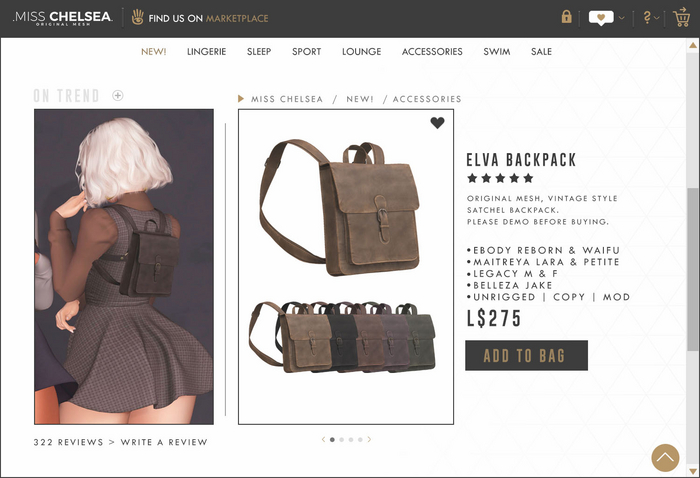 .miss chelsea. Elva Backpack Colour Pack 1