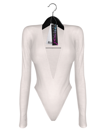 Jeune by Rowne.Alix Deep Bodysuit - White
