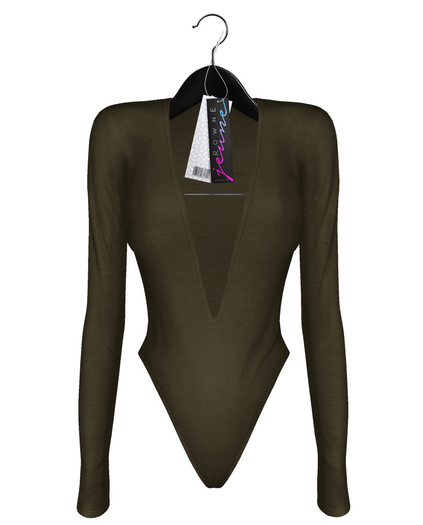Jeune by Rowne.Alix Deep Bodysuit - Olive