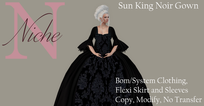 Sun King Noir Gown - Demo