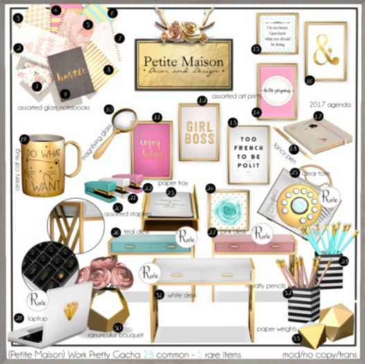 {Petite Maison} Work Pretty Desk: Turquoise RARE