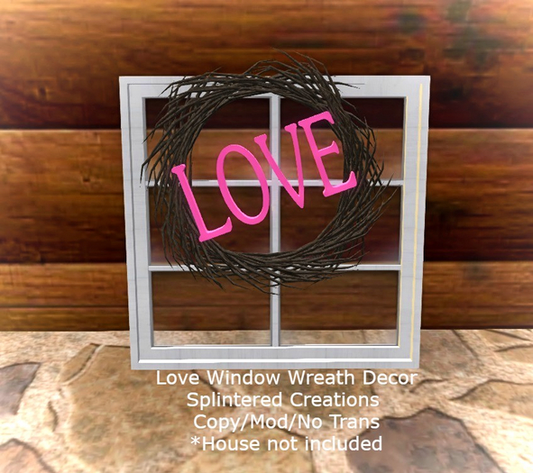 Love Wreath Window Decor