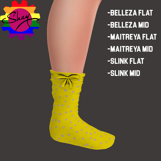 Yellow Polka Dot Socks (F)