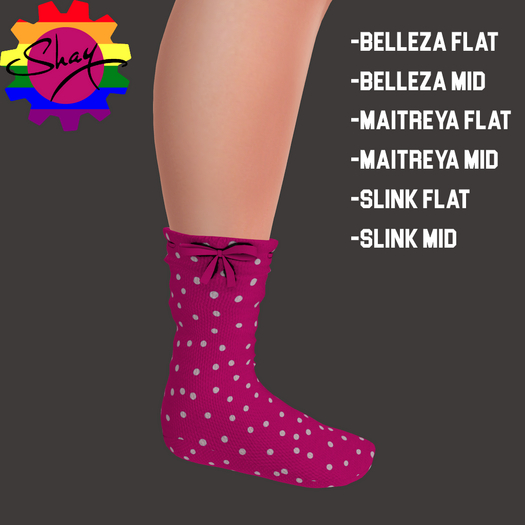 Pink Polka Dot Socks (F)