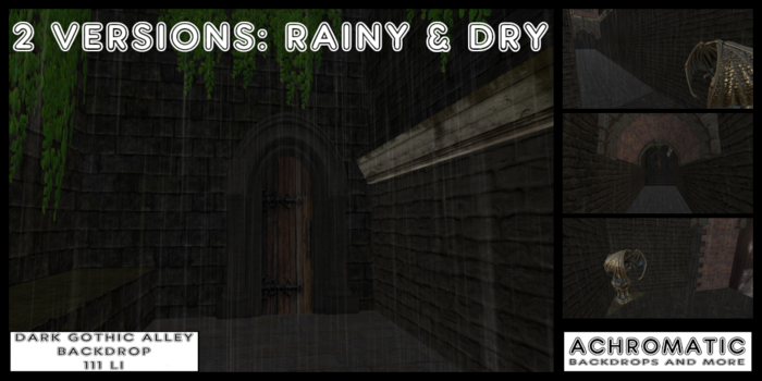 [A] Dark Gothic Alley Backdrop