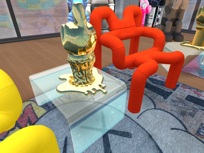 Hollyhood Hypebeast Glass Side Table