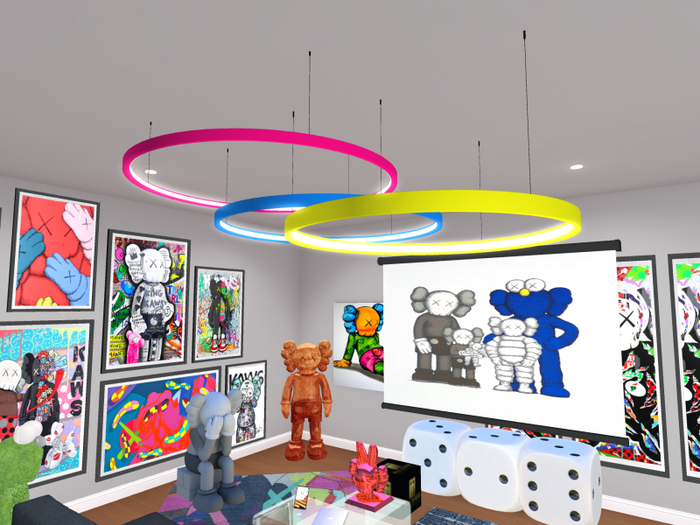 Hollyhood Hypebeast Triple Neon Chandelier