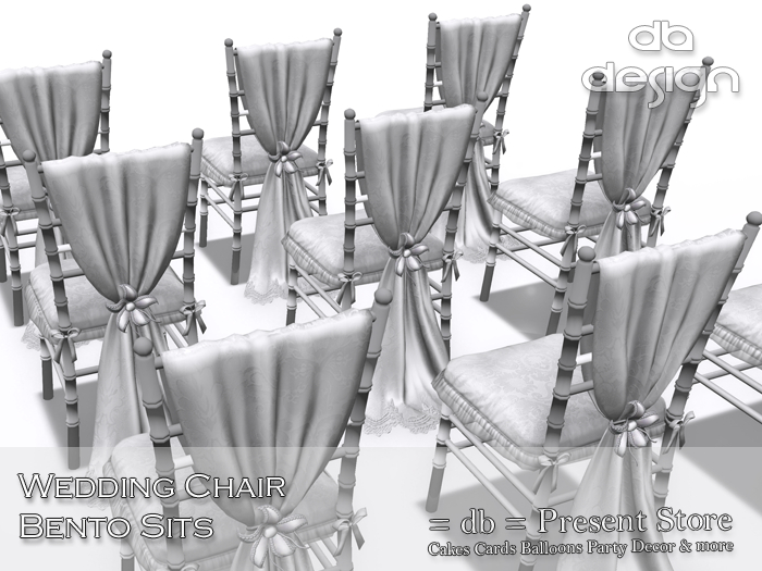 ::db:: Wedding Ceremony Chair White Fabric and Lace (add)