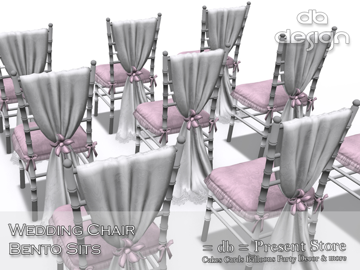 ::db:: Wedding Ceremony Chair Rose Fabric and Lace (add)