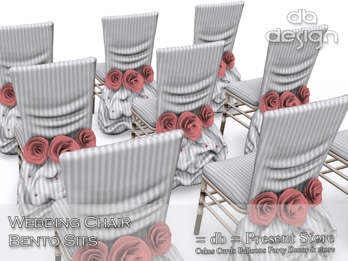 ::db:: Wedding Ceremony Chair Striped White (add)