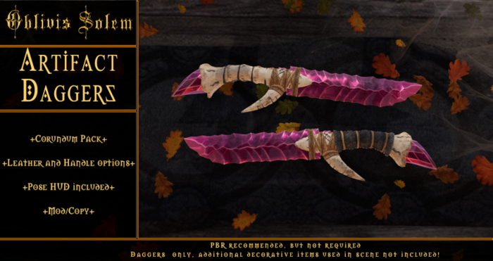[+Oblivis+] Artifact Corundum Dagger Set ADD ME!