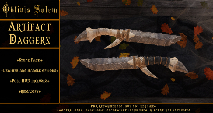 [+Oblivis+] Artifact Stone Dagger Set ADD ME!