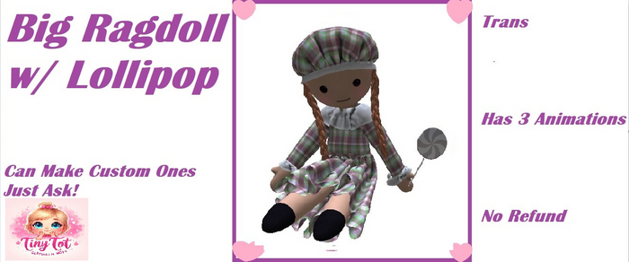 TTV Tan Ragdoll w Lollipop