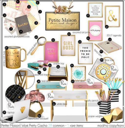 {Petite Maison} Work Pretty Notebook: Pink Marble