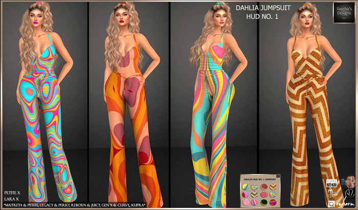 SAS - Dahlia HUD No.1 Jumpsuit (LaraX & MB)  12 prints