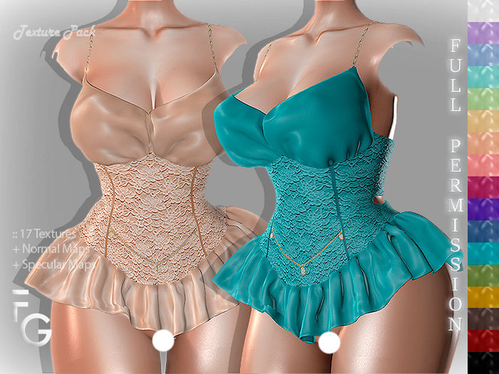 .Fragile. PACK II - 17 Textures Full Perm for SHINE DRESS GANDRA