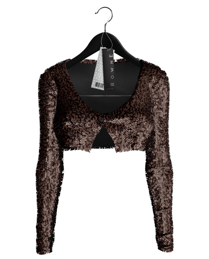 Rowne.Chiu Sequin Sweater - Brown