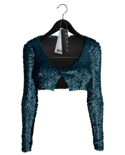 Rowne.Chiu Sequin Sweater - Sea