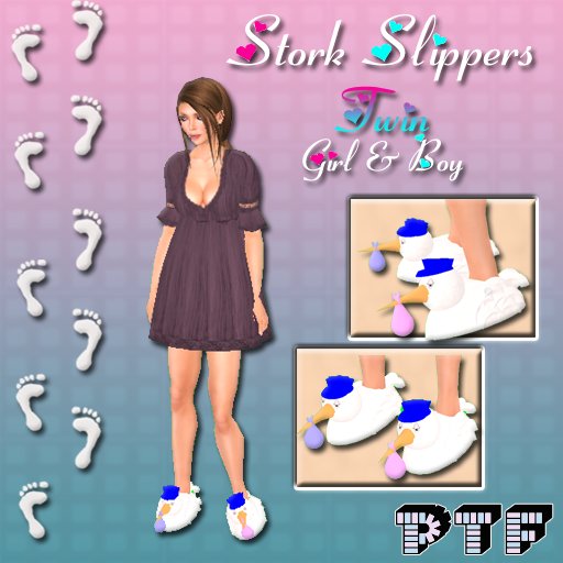 Stork Slippers Boy & Girl *TWINS*