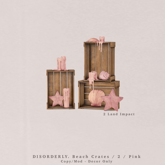 DISORDERLY. / Beach Crates / 2 / Pink