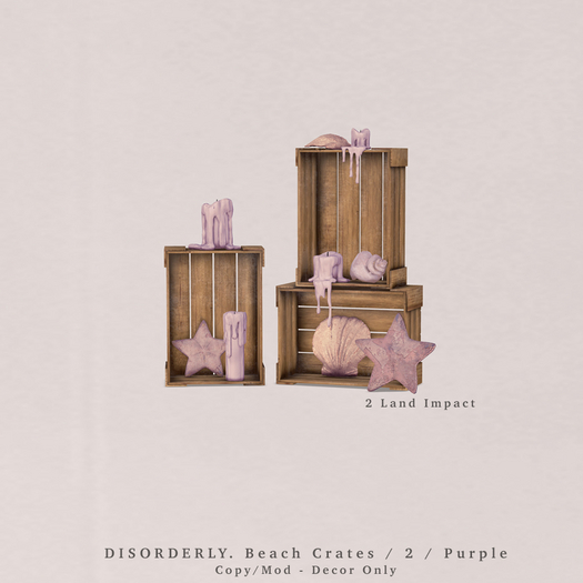 DISORDERLY. / Beach Crates / 2 / Purple
