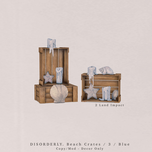 DISORDERLY. / Beach Crates / 3 / Blue