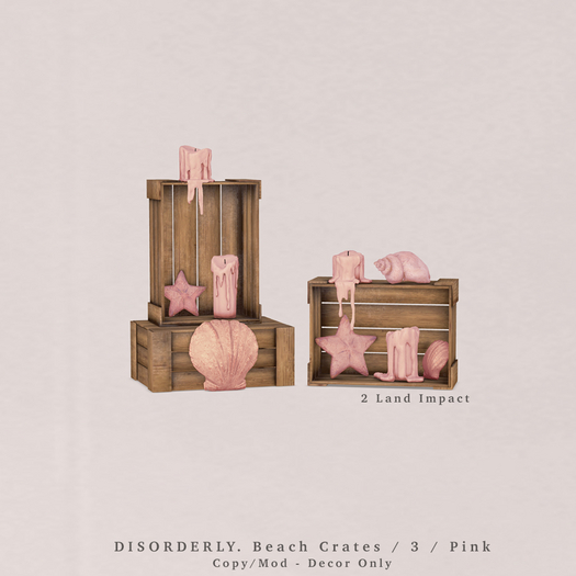 DISORDERLY. / Beach Crates / 3 / Pink
