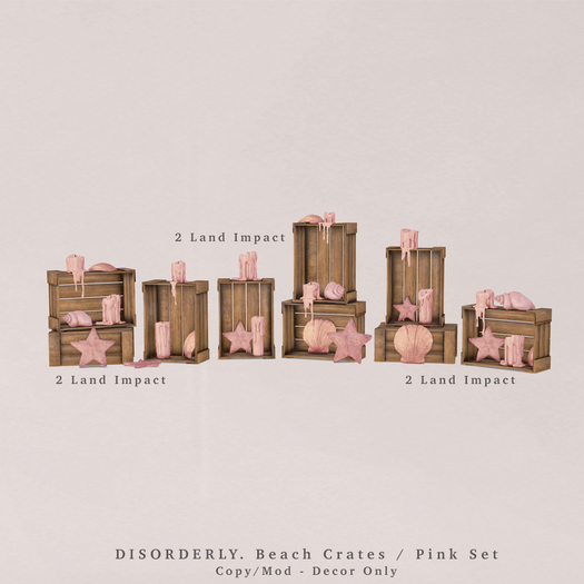 DISORDERLY. / Beach Crates / Pink Set