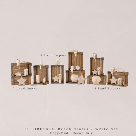 DISORDERLY. / Beach Crates / White Set