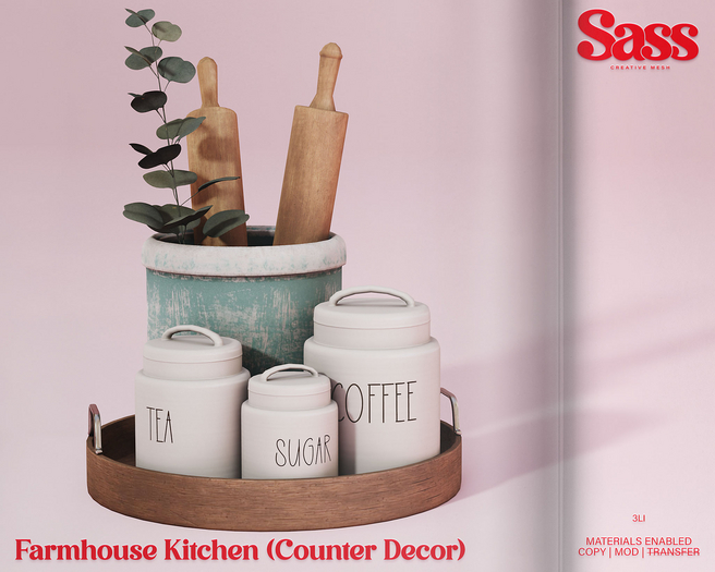 Sass [Farmhouse Kitchen] Counter Decor
