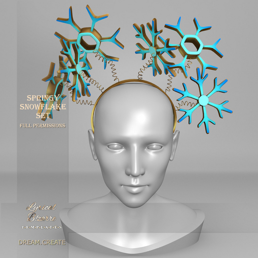 !Lyrical B!zarre Templates! - Springy Snowflake MESH FP