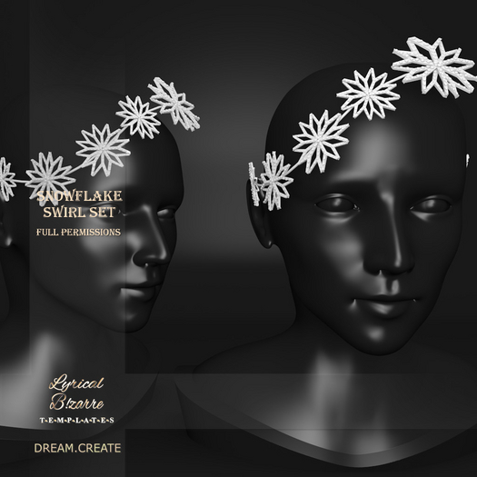 !Lyrical B!zarre Templates! - Snowflake Swirl MESH DAE Version