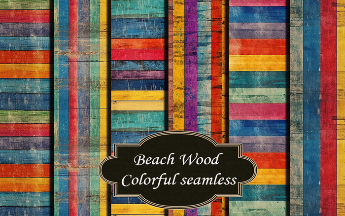Beach Wood Colorful seamless C