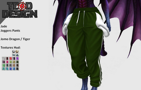 Second Life Marketplace - Joggers Pants Jomo ~ Jade [Textures Hud]...