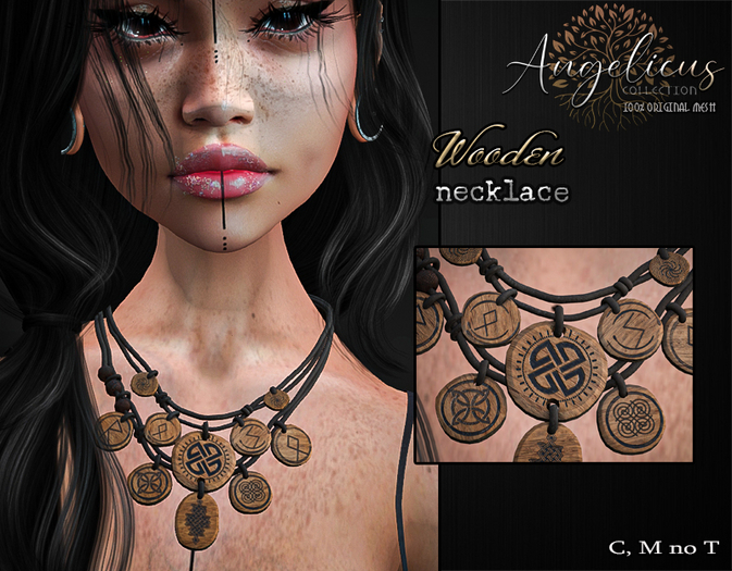 .AngelicUs. Wooden necklace 
