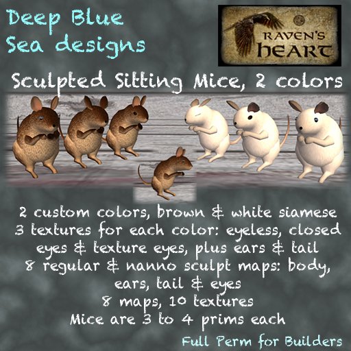 *RH* & DBS Sitting Mouse Sculpt & Texture Set (crated)