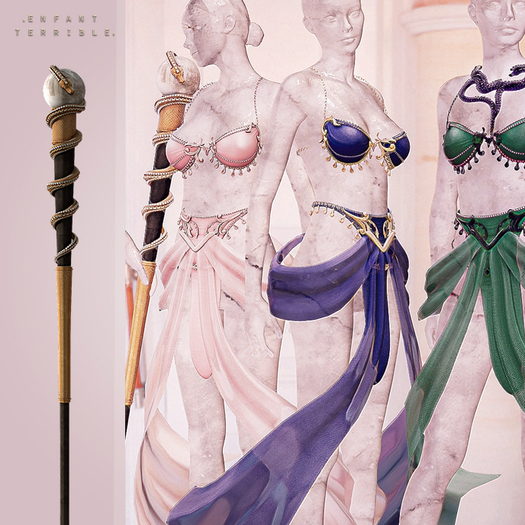 .ET. Sorceress Circe Gold Staff