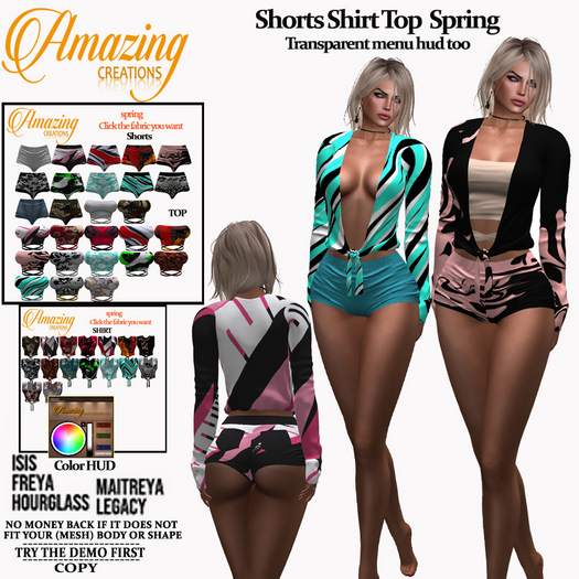 AmAzInG CrEaTiOnS Shorts Shirt Top Spring