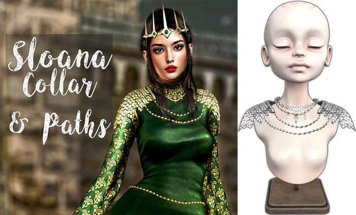 UNA. Sloana Collar&Paths Silver