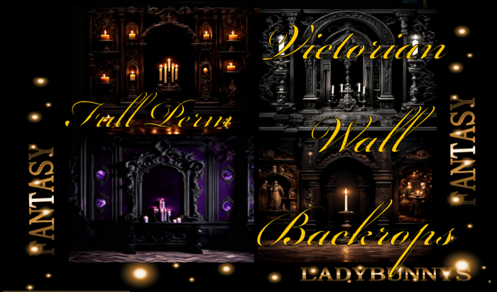 Fantasy Background Textures-Victorian Wall Backdrops Full Perm