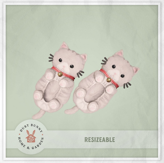 dust bunny . kitty slippers . grey . boxed