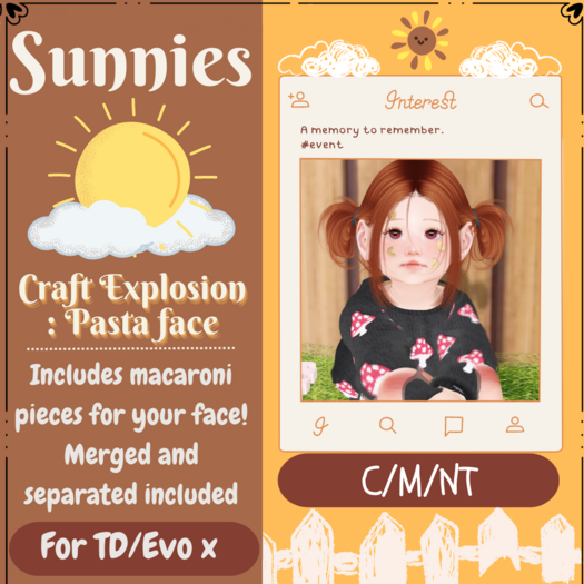 *Sunnies *- Craft Explosion Pasta Face