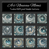 *Wallflowers* Art Nouveau Moons