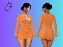 L2 Designs - Sweater Dress - Orange