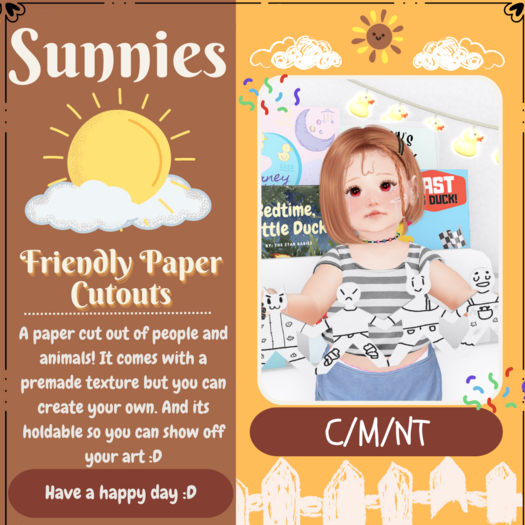 *Sunnies *- Friendly Paper Cutouts