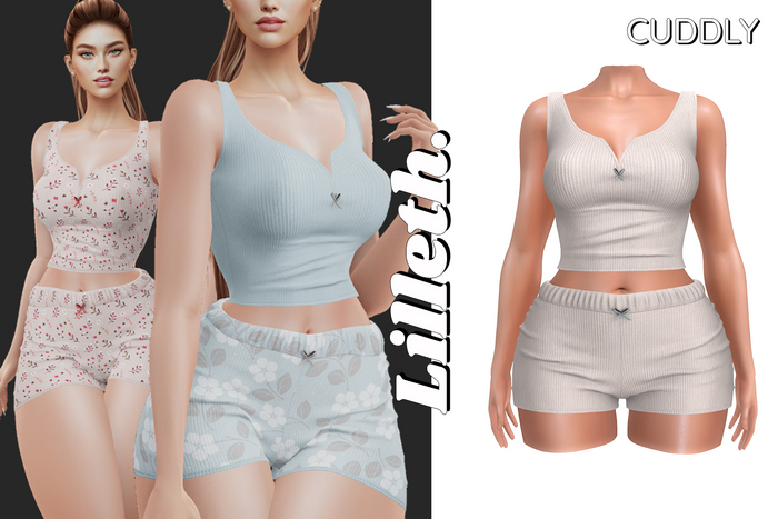 Lilleth. CUDDLY Pjs Set 2 [DEMO] Bombshell, LaraX, Reborn, Reborn Waifus, Kupra, Legacy