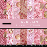 Made by Porter - Faux Leather Pink Gilt Python Skin