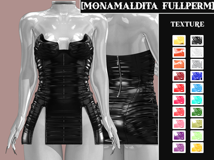 115 - MONAMALDITA - Texture Latex - Dress
