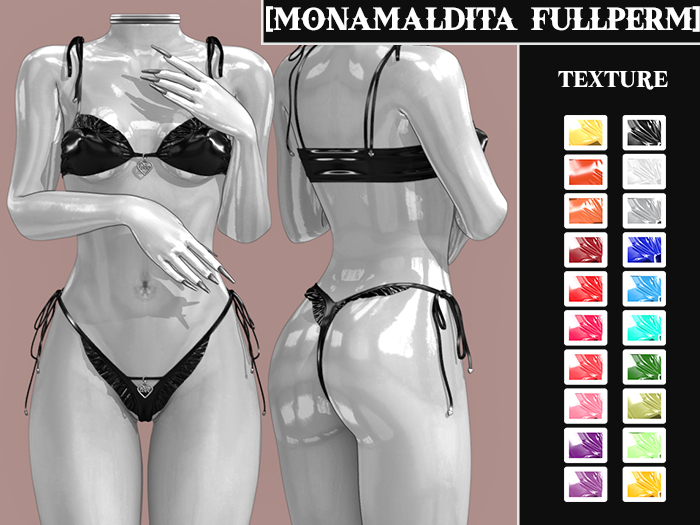 119 - MONAMALDITA - Texture Latex - Bikini