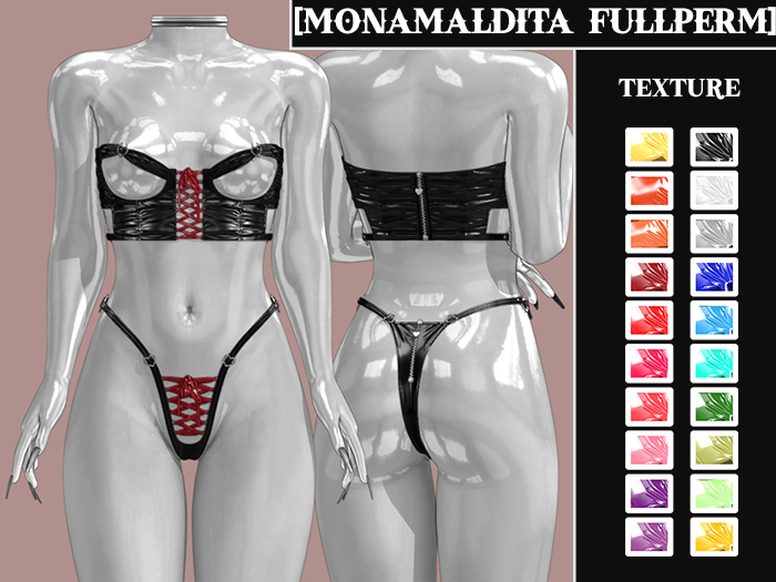 116 - MONAMALDITA - Texture Latex - Lingerie